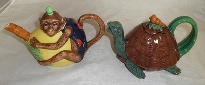 Lot 177 - Minton Archive Collection 'Monkey Teapot' and 'Tortoise Teapot' (2)