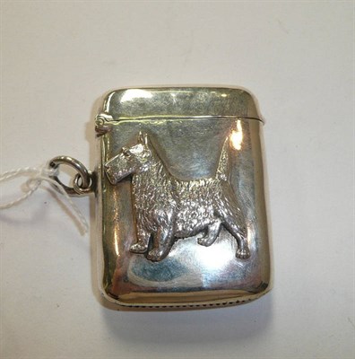 Lot 191 - A Scottie dog vesta case