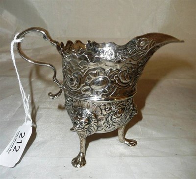 Lot 212 - An Irish silver cream jug