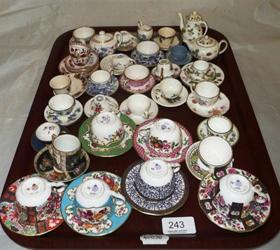 Lot 243 - Collection of miniature cups and saucers