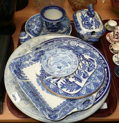 Lot 244 - Quantity of blue and white transfer printed china