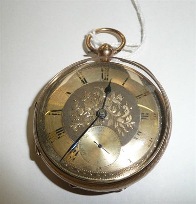 Lot 303 - A 9ct gold pocket watch