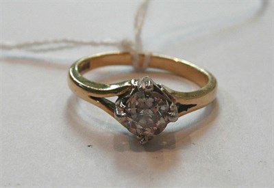 Lot 311 - An old cut diamond solitaire ring