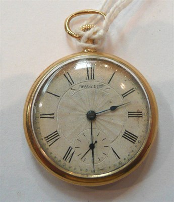 Lot 314 - A Lady's Fob Watch, signed Tiffany & Co, circa 1910, lever movement numbered 1716119, silvered dial