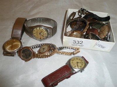 Lot 332 - Assorted wristwatches etc