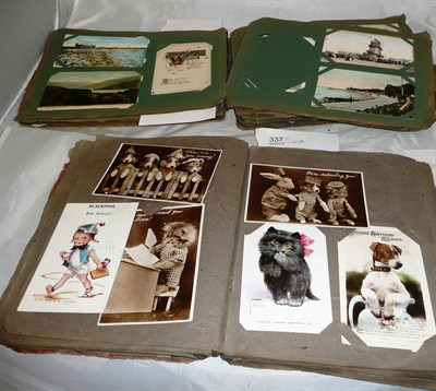 Lot 337 - Two postcard album and loose cards