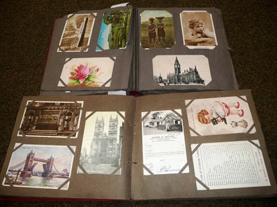 Lot 363 - Two albums of mixed postcards