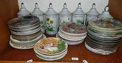 Lot 372 - Modern collectors' plates and storage jars etc