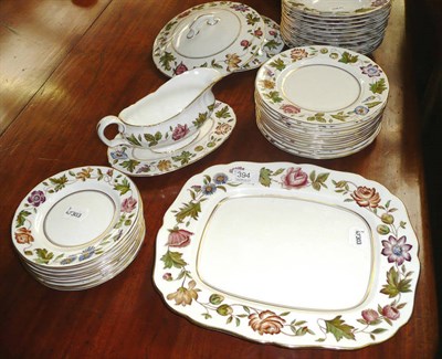 Lot 394 - A Royal Worcester 'Virginia' bone china part dinner service