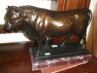 Lot 396 - Large modern figure of a bull