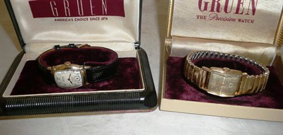 Lot 422 - Two cased Gruen wristwatches