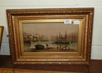 Lot 465 - Attributed to Louis Timmermans small oil painting of "Whitby"