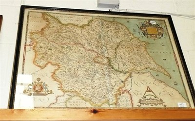 Lot 473 - Framed Saxton's map of Yorkshire