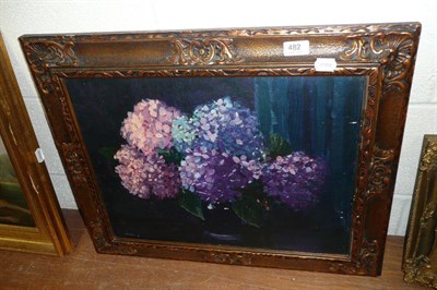 Lot 482 - Augustus William Enness (1876-1948) hydrangeas in a vase