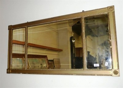 Lot 496 - A Regency style three panel mirror