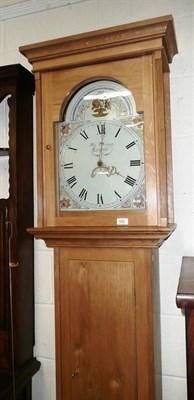 Lot 502 - An oak thirty hour longcase clock