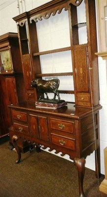 Lot 503 - An oak and mahogany cross-banded dresser and rack in a 17th century style