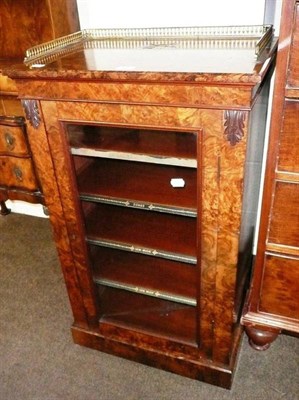 Lot 508 - A 19th century walnut music cabinet with a glazed door