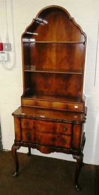 Lot 509 - A reproduction burr walnut small dresser with arcaded top