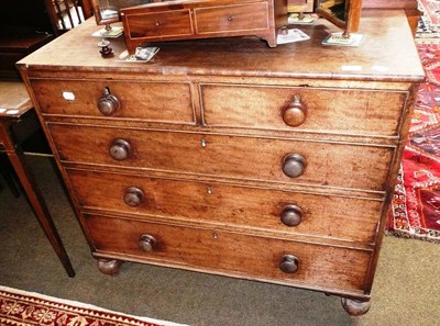 Lot 526 - A 19th century mahogany four height chest