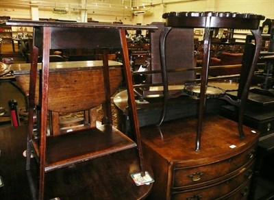 Lot 559 - An Edwardian carved mahogany occasional table and another (2)