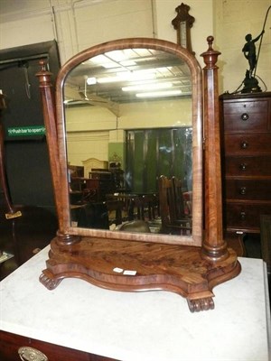 Lot 579 - Victorian mahogany toilet mirror