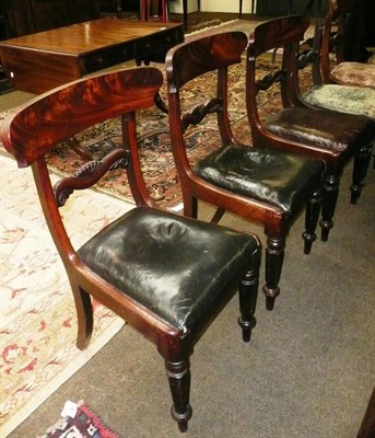 Lot 583 - A set of six William IV mahogany dining chairs (a.f.)