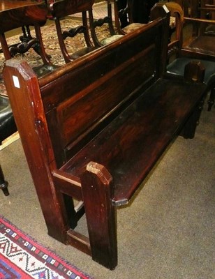 Lot 585 - A pine double pew