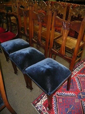 Lot 605 - Four Art Nouveau style dining chairs