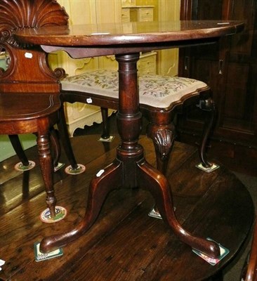 Lot 615 - Georgian mahogany tripod occasional table