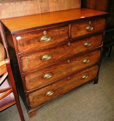 Lot 621 - Georgian mahogany four height chest of drawers