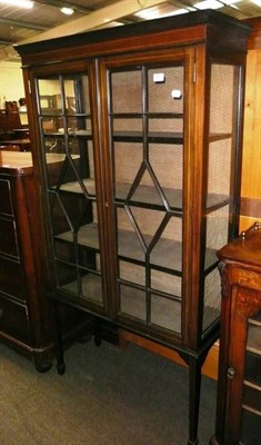 Lot 629 - Edwardian mahogany inlaid display cabinet