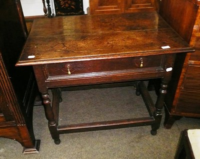 Lot 655 - Late 18th century side table with single drawer