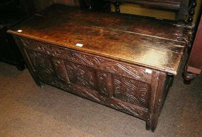 Lot 662 - A oak coffer in 17th century style