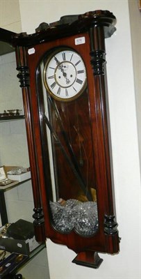 Lot 678 - A Vienna style drop dial wall clock