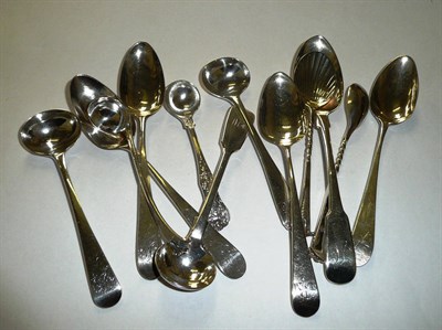 Lot 193A - Assorted Georgian and later silver teaspoons etc