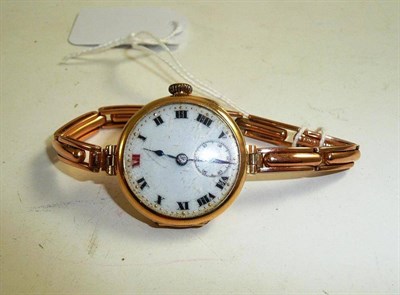 Lot 14 - A lady's wristwatch with expanding bracelet