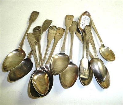 Lot 32 - A collection of Provincial silver teaspoons including Exeter, Edinburgh etc