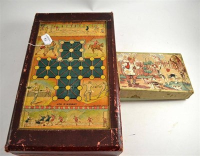Lot 74 - French games set, labelled Jombart Fres Imp Lille Paris and another game