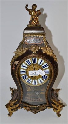 Lot 103 - A French boulle mantel clock