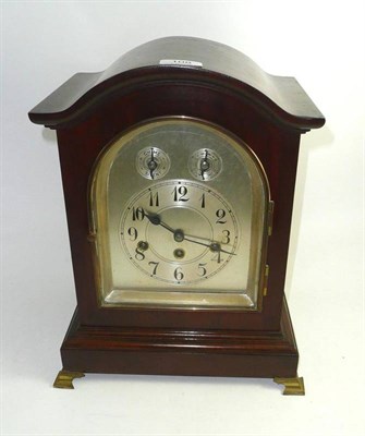 Lot 108 - A chiming mantel clock, movement stamped Jungans