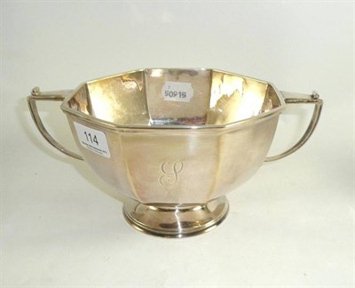 Lot 114 - Octagonal silver bowl