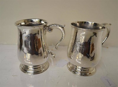 Lot 116 - Two George III silver mugs; Walter Brind, London 1777 and John Marsh, London 1772 (2)