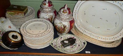 Lot 146 - A Crown Derby part service, approximately 15-20 pieces, pair of Dresden vases and a bowl...