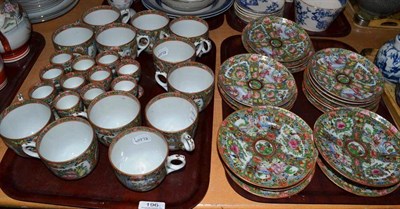 Lot 196 - A Cantonese twelve piece tea/breakfast service, eleven egg cups, twelve cups, saucers and...