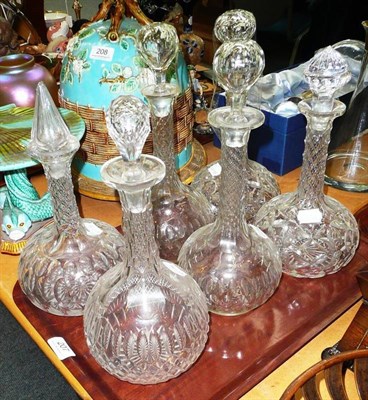 Lot 207 - Two pairs of decanters and two others (6)