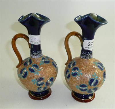 Lot 221 - Pair of Doulton Slaters patent ewers