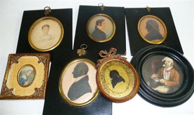 Lot 223 - A group of assorted silhouettes and miniatures