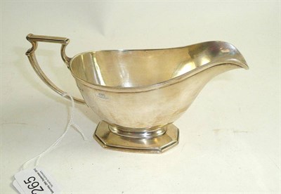 Lot 265 - A Victorian silver sauce boat