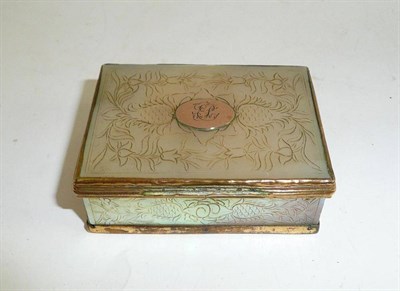 Lot 266 - Small box, engraved in gold and mother of pearl